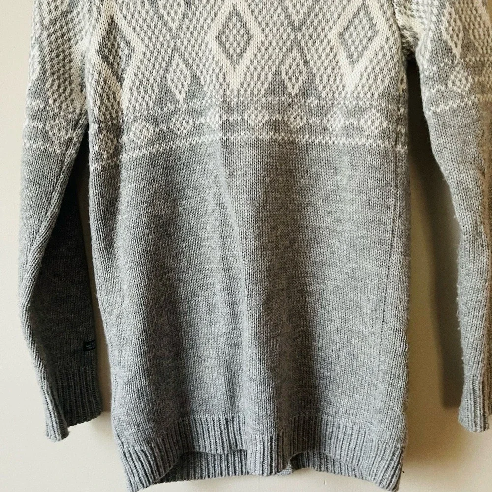Women's The‎ North Face Wool Blend Front Button Sweater Jacquardigan Cardigan